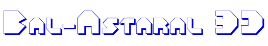 Bal-Astaral 3D police de caractère